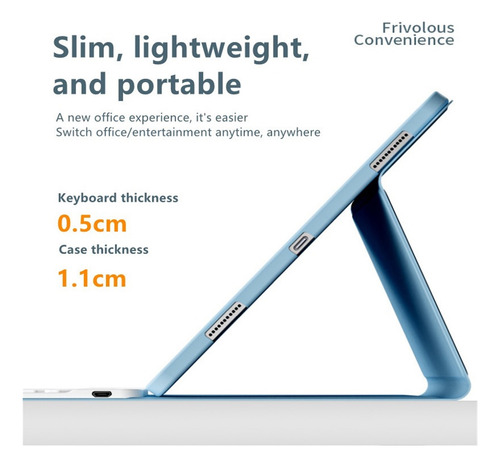 Zh Funda Tablet Com Teclado Bluetooth For iPad Mini 6 8.3