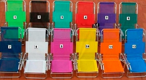 Imagen 5 de 9 de Reposera Aluminio Plegable 5 Posiciones X2 - Cama - Colores!