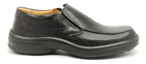 Zapatos Febo Mocasin Cuero  5249  Negro Cosido Envio Gratis