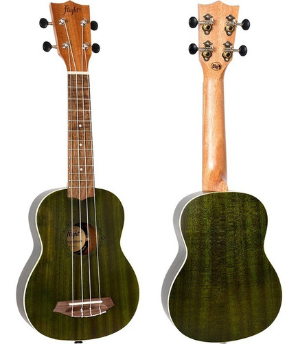 Ukelele Soprano Sapele Flight Nus380 Jade Con Funda 