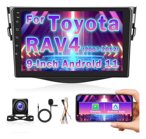 Autoestéreo Android 11 9 In C/carplay P/toyota Rav4 2007-11