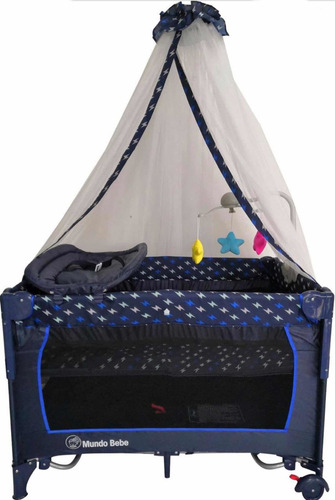 Imagen 4 de 4 de Cuna Corral Mecedora Colecho De Bebé,mobil Peluche, Luz ,mp3