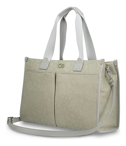 Bolsa Tote Cloe Javari I Grande Color Gris