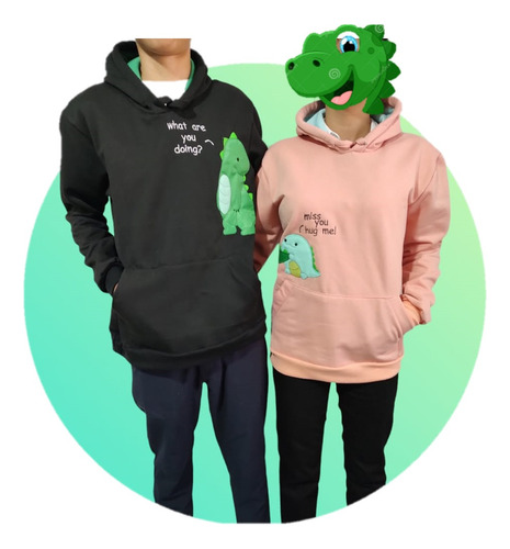 Dúos De Sudaderas De Dinosaurios Para Pareja Varias Tallas