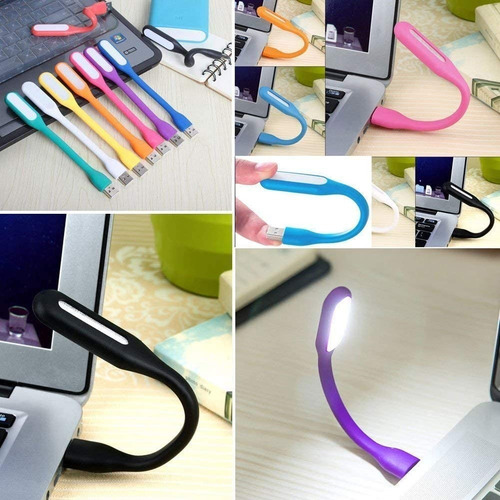 Imagen 7 de 10 de Lampara Luz Led Portatil Usb Flexible Carolinas Home