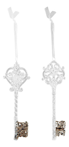 2 Piezas De Adornos Navideños Con Forma De Llave, Colgantes