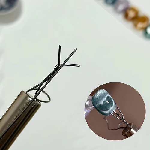 Juego De Imanes Para Uñas Con Forma De Ojo De Gato, 6 Unidad