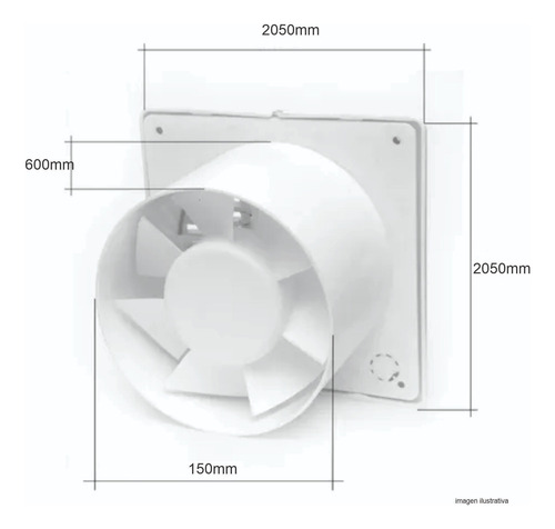 Extractor De Baño 6 25w Blanco