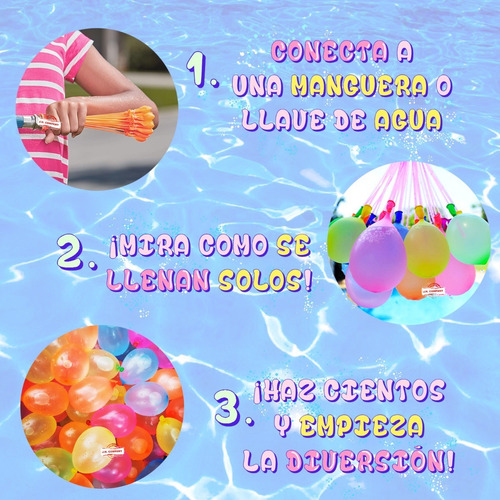 111 Pcs Globos Magicos Neon Agua Alberca Fiesta Ntn-05