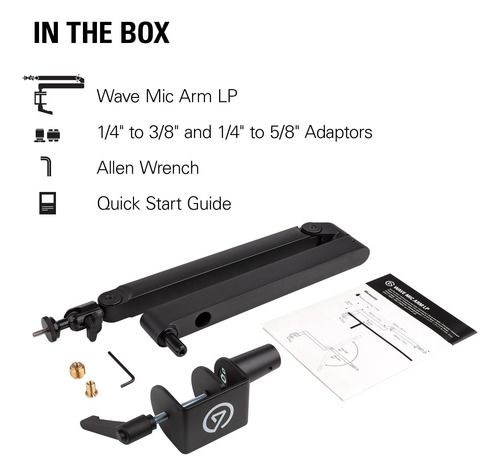 Brazo Para Micrófono Elgato Wave Mic Arm Lp Premium De Perfi