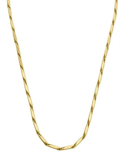 Colar Cordão Corrente Aço Masculino Folheado Ouro 18k 60cm