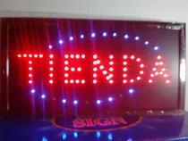 Comprar Cartel Led Tienda Abierto Merceria O La Q`quieras A Pedido