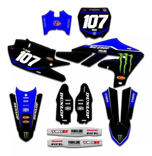 Adesivo Gráfico Moto Trilha Motocross Yamaha Yz 250 450