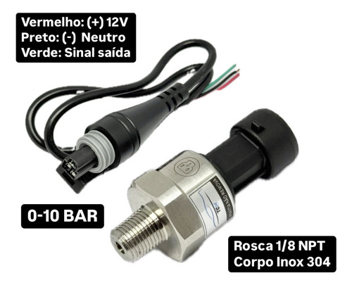 Kit 2x Sensor Ps10 Ps10b 12v Similar Fueltech Injepro Pandoo