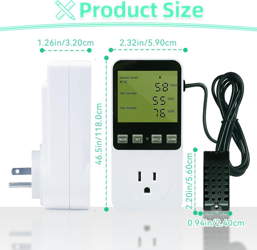 Controlador Digital De Temperatura De Humedad Enchufe De Sal