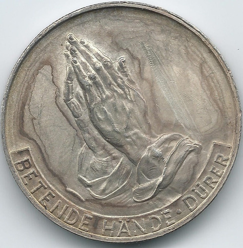 Medalla De Plata Las Manos Que Oran De Albrecht Dürer 