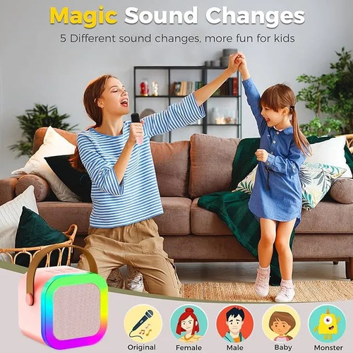 H Karaoke Infantil 2p Microfono Para Niños Altavoces