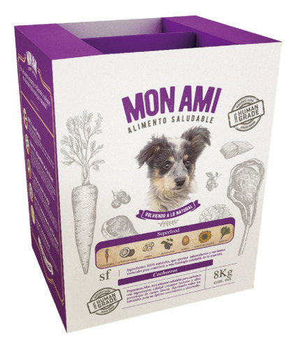 Alimento Saludable Mon Ami Superfood Perro Cachorro 8kg X 2u