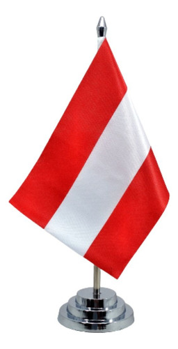 Bandeira Mesa Dupla Face Áustria 29 Cm Alt (mastro)