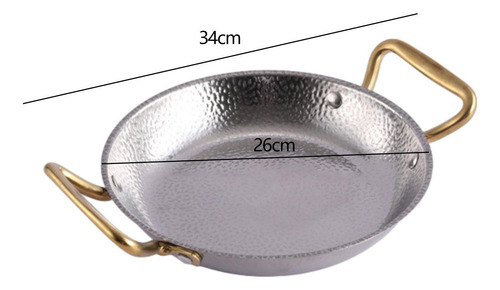 Olla Seca Multiusos, Utensilios Orejas De Oro Plateado 26cm