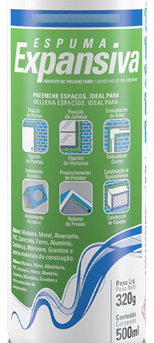 Espuma Expansiva Poliuretano Uso Geral 500ml/320g Tekbond