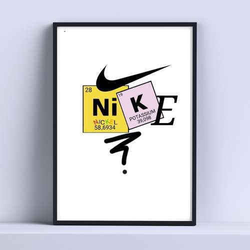 Cuadro Nike Formula Quimica  30x40cm Listo P Colgar