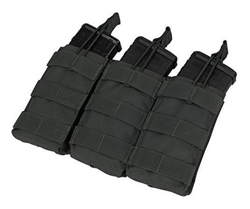 Condor Triple M4 / M16 Open Top Mag Pouch, Negro.