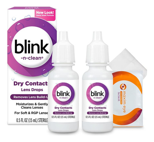 Blink-n-clean - Gotas Para Lentes De Contacto, Paquete De 2