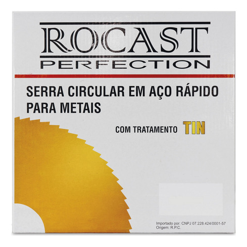 Serra Circular Aço Rápido Hss -tin 125mm X 2,5mm - Rocast