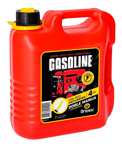 Imagen 1 de 5 de Bidon Combustible Nafta 4 L C/ Pico P/ Auto Moto Camioneta