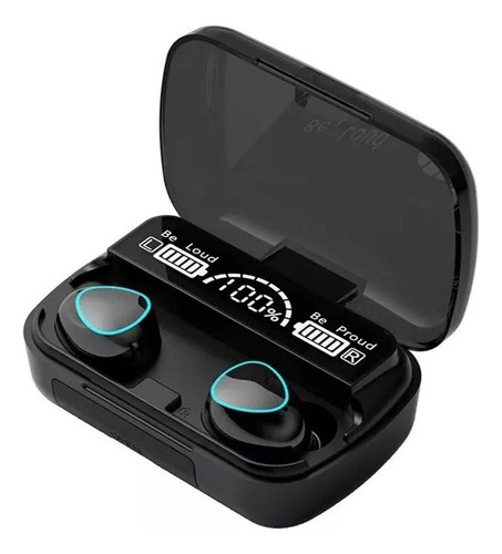 Audifonos Inalámbricos M10 Con Bluetooth 5.1 Tws Color Negro Luz Negro