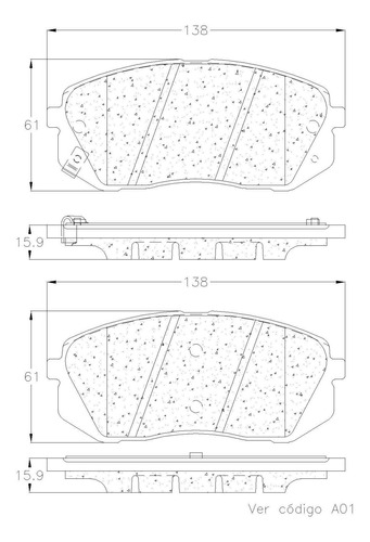 Balatas Delanteras Para Hyundai Sonata Gl 2015 Grc