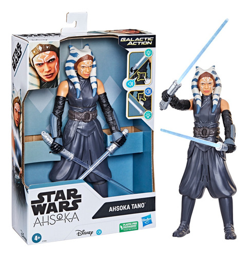 Figura De Acción Star Wars Galactic Action Ahsoka Tano +3