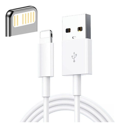 Cable USB de alta velocidad y durabilidad, carga rápida, color blanco