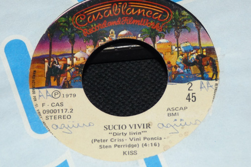 Jch- Kiss Sucio Vivir / Seguro Se Algo Rock 45 Rpm