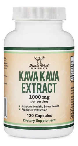 Double Wood Extracto Kava Kava, 500 Mg 120 Caps Sabor Sin Sabor