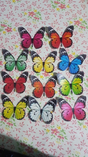 Mariposas Caladas Comestibles De 4,5 Cm En Papel De Arroz