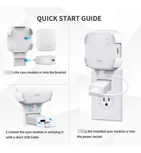 Kidjoyo Soporte De Pared Para Blink Sync Module Xr Con Cable