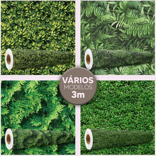 Papel de Parede 3D Painel 2M Folhas Verde e marrom Vivo Adesivo