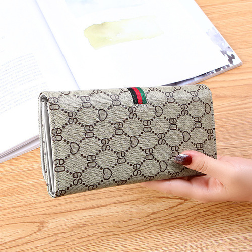 Cartera Simple De Cuero Suave Multifunción Con Hebilla