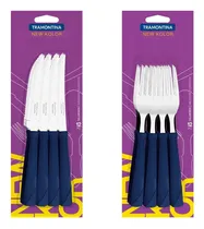 Comprar Juego de cubiertos Tramontina Set x24 Cubiertos New Kolor azul - 24