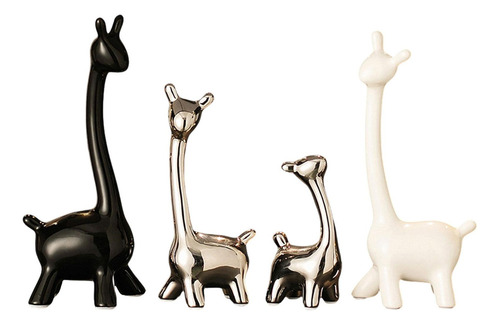 Estátua De Girafa De Cerâmica, Estatuetas De Girafa, 4 Peças