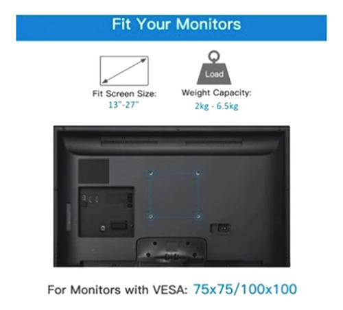 Soporte Rack Para Monitor/tv 13 A 27 PuLG Brazo Ergonómico