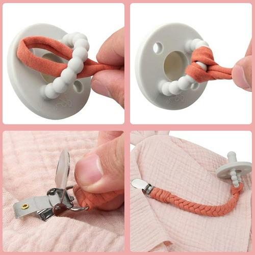 4 Pcs Clip De Chupete Para Niños Y Niñas Correas Para