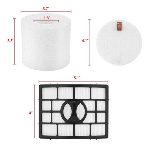 Kit De Filtro Qwick Hepa Foam Fielt Para Aspiradora Shark