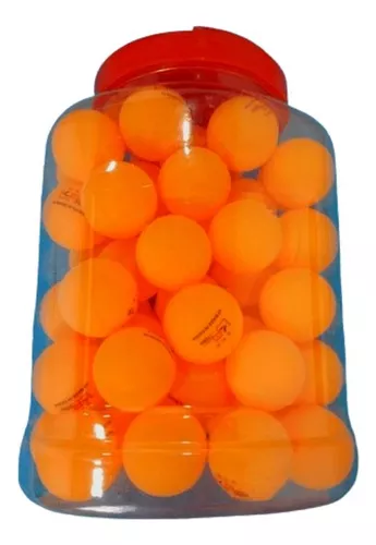 Caja 60 Pelotas Ping Pong Enebe Match Naranja