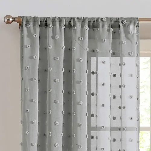 comprar Jinchan Cortinas Transparentes Con Pom Pom, X 2 Paneles A...