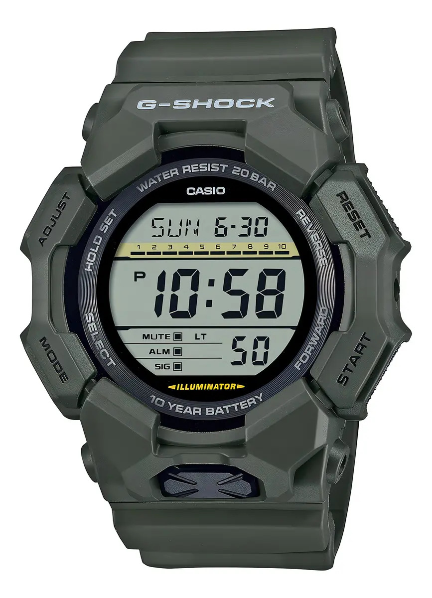 Relógio G-shock Gd-010-3dr Verde Escuro Correia Verde-escuro