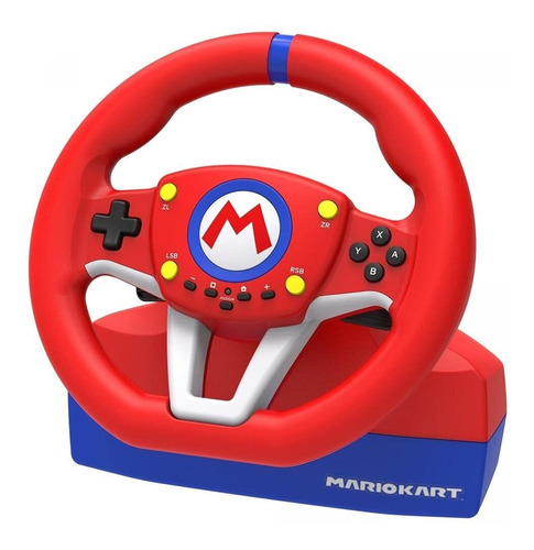 Volante Mario Kart con pedales (Nintendo Switch y mando), color rojo