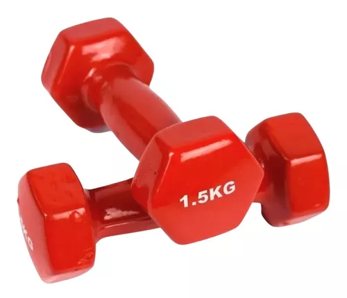 MANCUERNAS 15KG PAR DE GOMA HEXAGONALES MET FITNESS